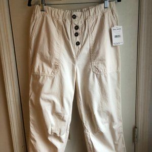 Free People Light Khaki Cargo Pants Size Medium